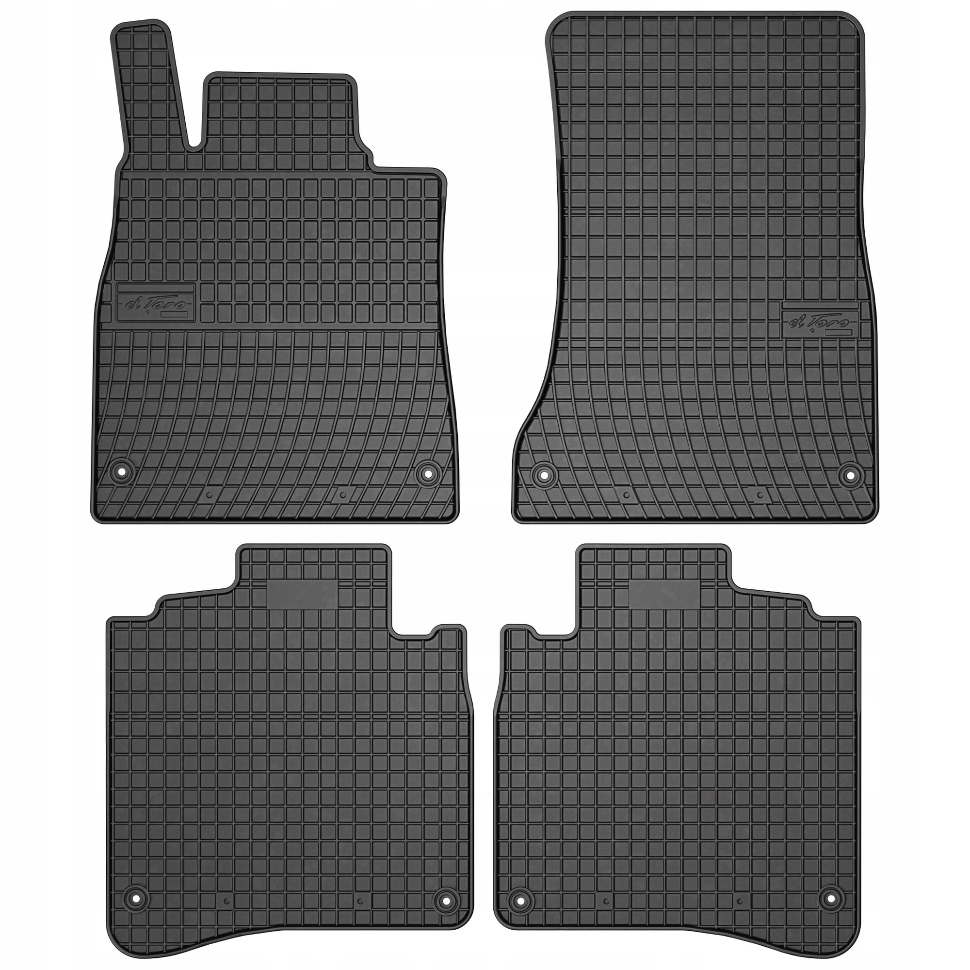 Dywaniki gumowe czarne Mercedes S W222 2013-2020 4matic long