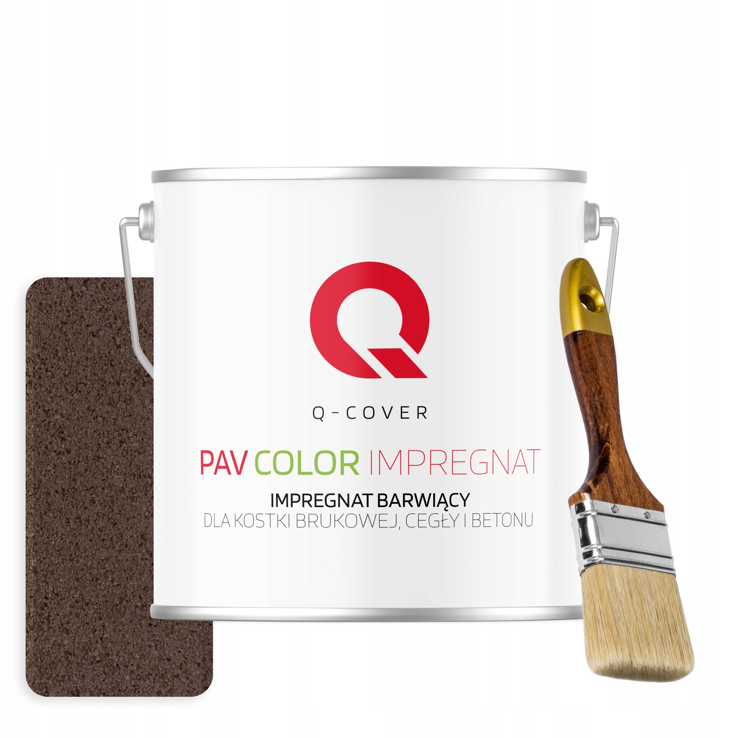 Barvicí impregnát na betonu kostky 5 l Čokoládově hnědý štětec