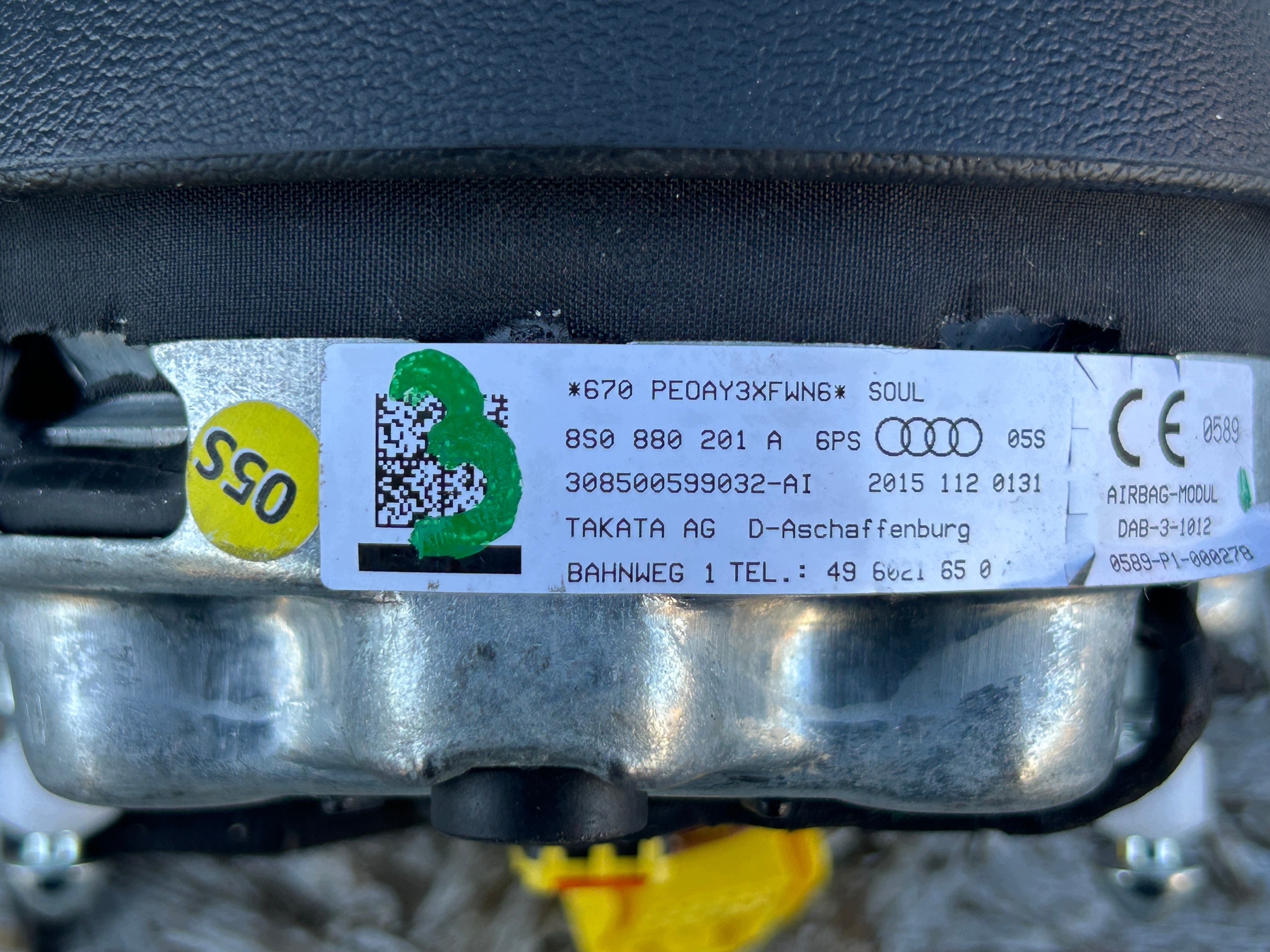 airbag airbag volant AUDI TT 8S 14- 8S0880201A