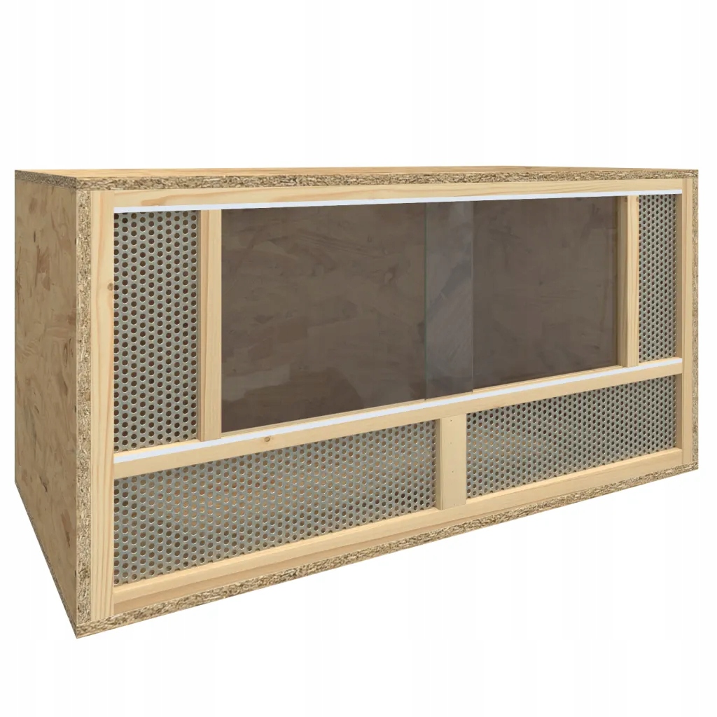 Levně Terárium pro plazy 80x40x40 dřevo sklo ocel