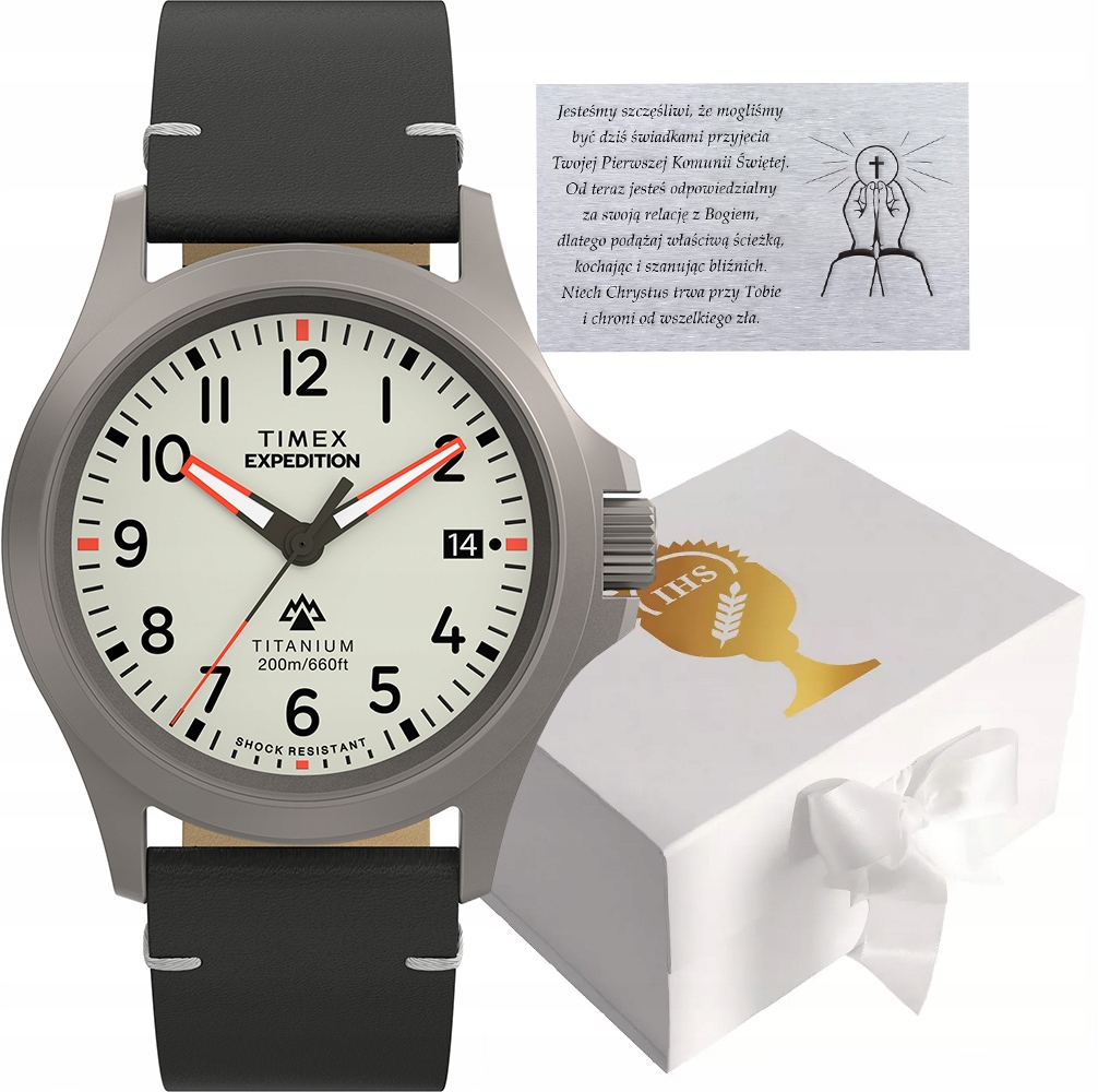 Hodinky Timex pro chlapce Dárek K Svatému Přijímání Krabička Gravírování