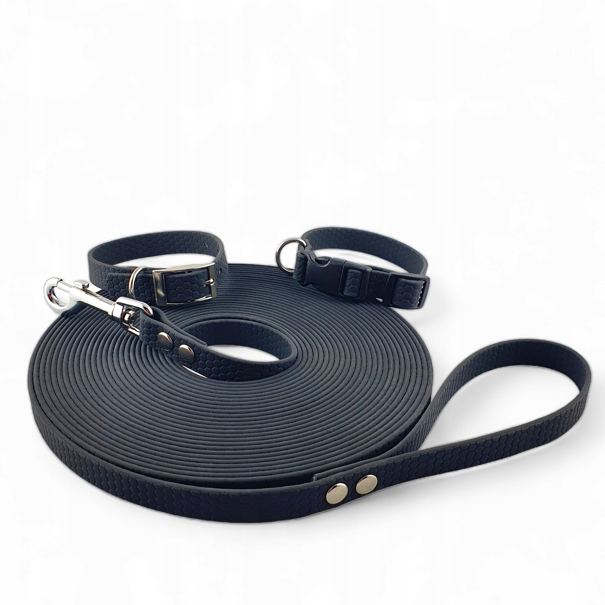 Linka smycz wodoodporna 16mm Hexa plaster miodu dł. 6 m obroża cz