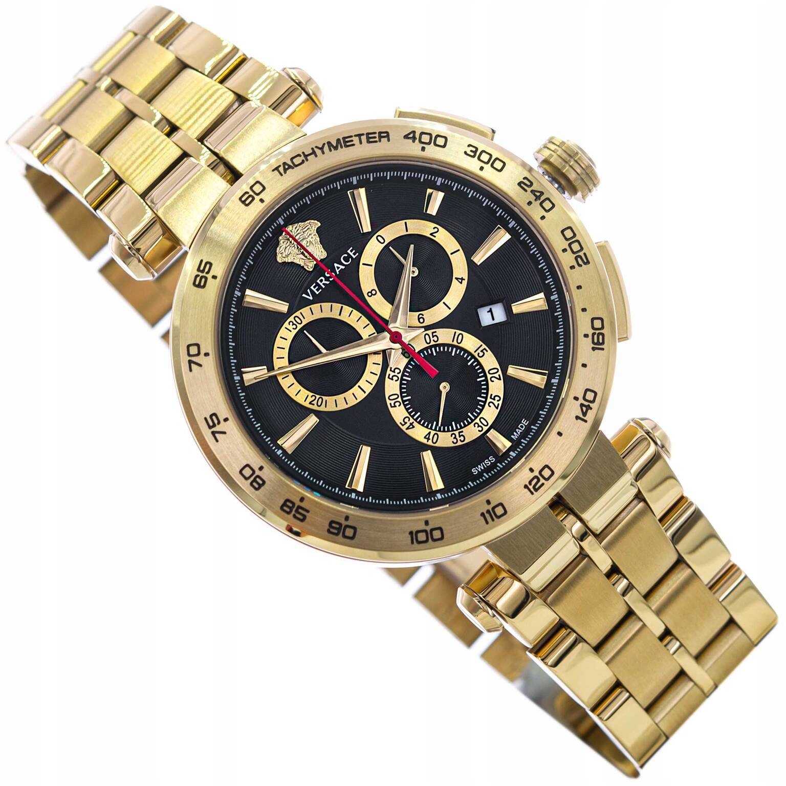Pánské Hodinky Versace VE6CA0623 Aion Chrono Gent Zlaté Na Náramku