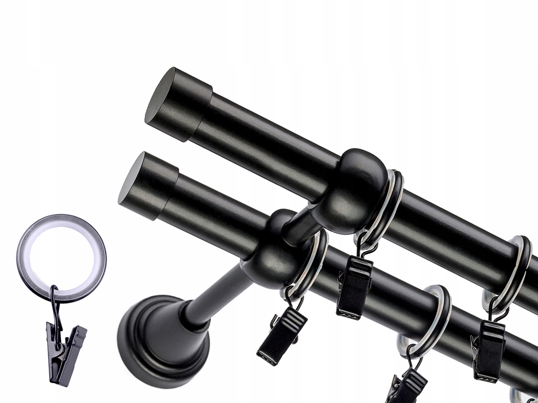 KARNISZ SIMPLE CICHE KÓŁKA PODWÓJNY 19+19 MM / 260