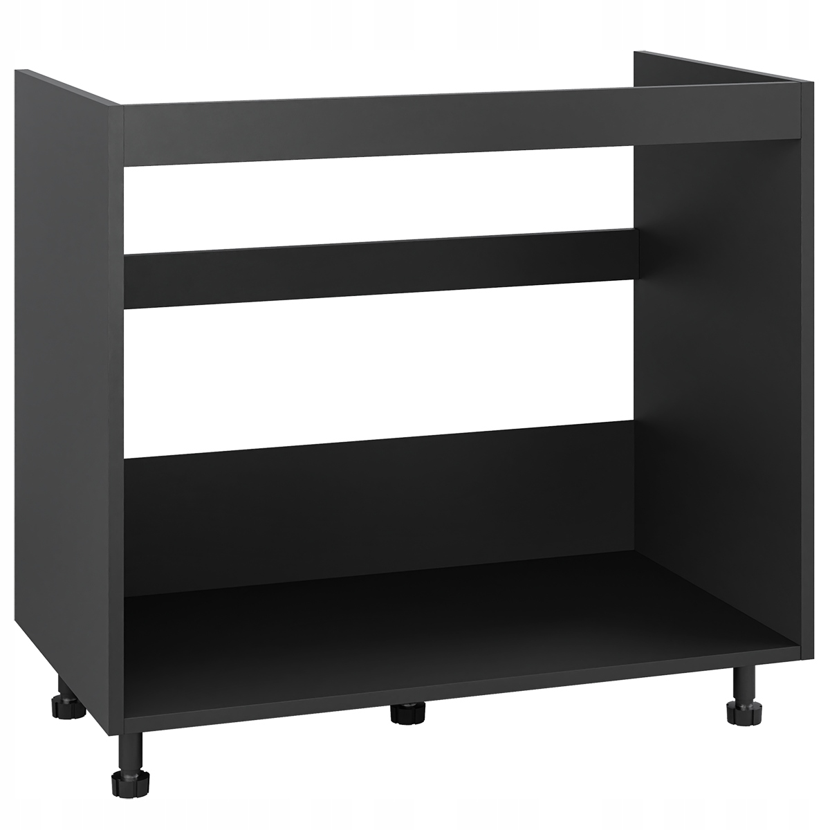 Černá kuchyňská skříňka pod dřez 90 s příslušenstvím