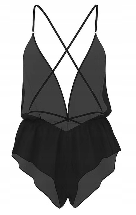 Krátký šifonový oblek Victoria's Secret černý M