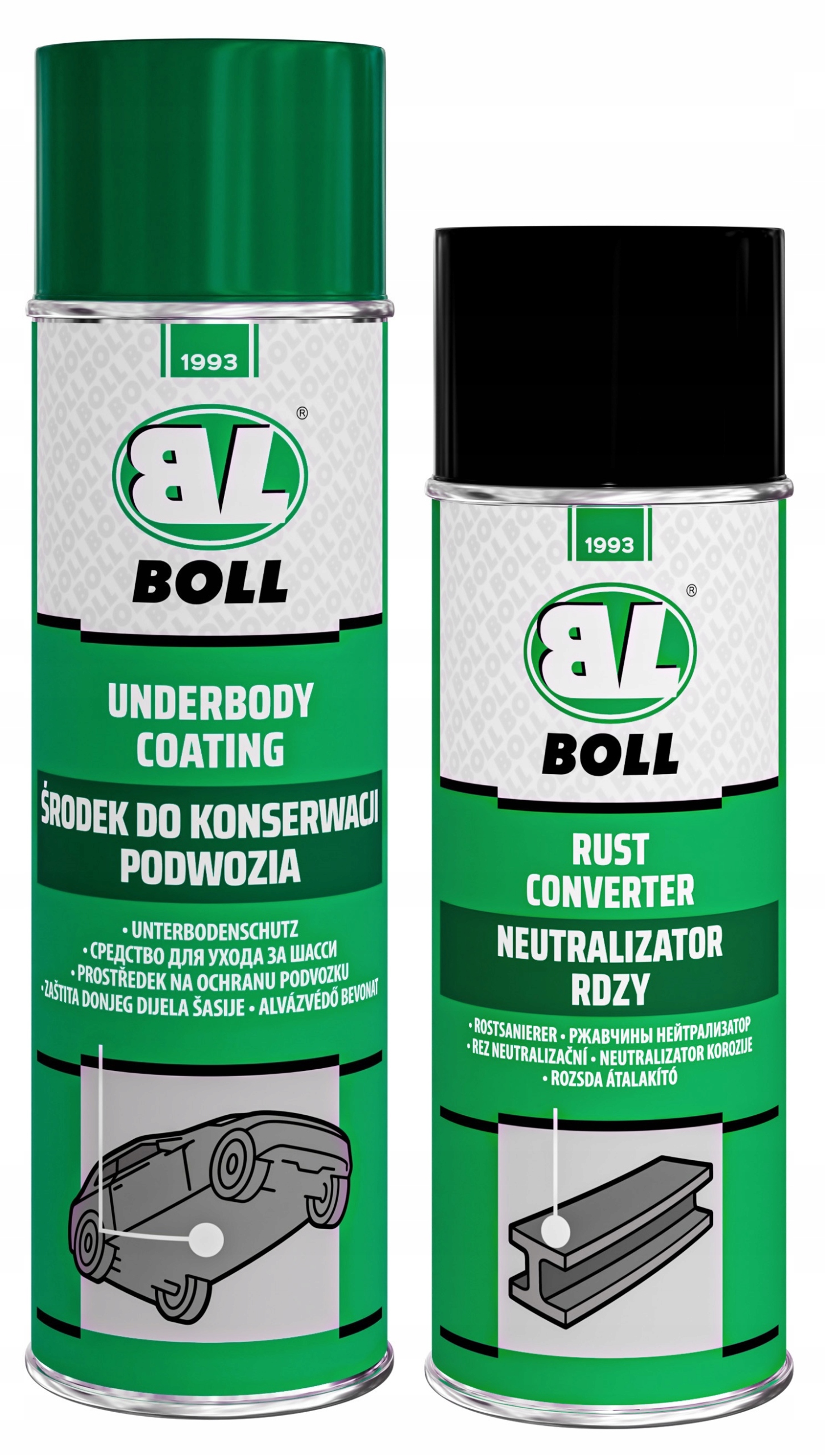 Boll Środek do konserwacji podwozia 500 ml Boll Neutralizator rdzy 400ml