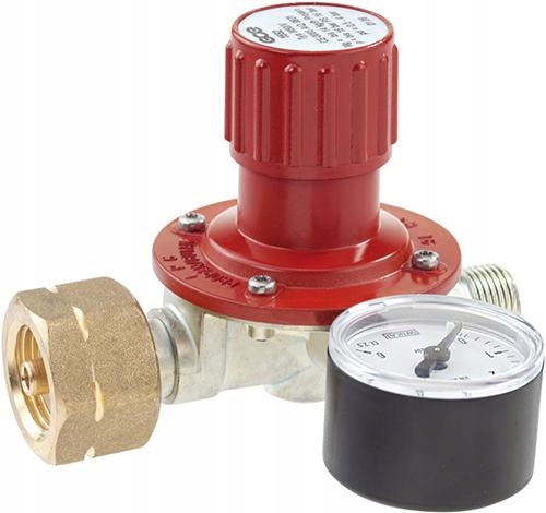 Regulátor propanu 5/11/33 kg, s manometrem, tlak plynu 0,5-4 barů Gce