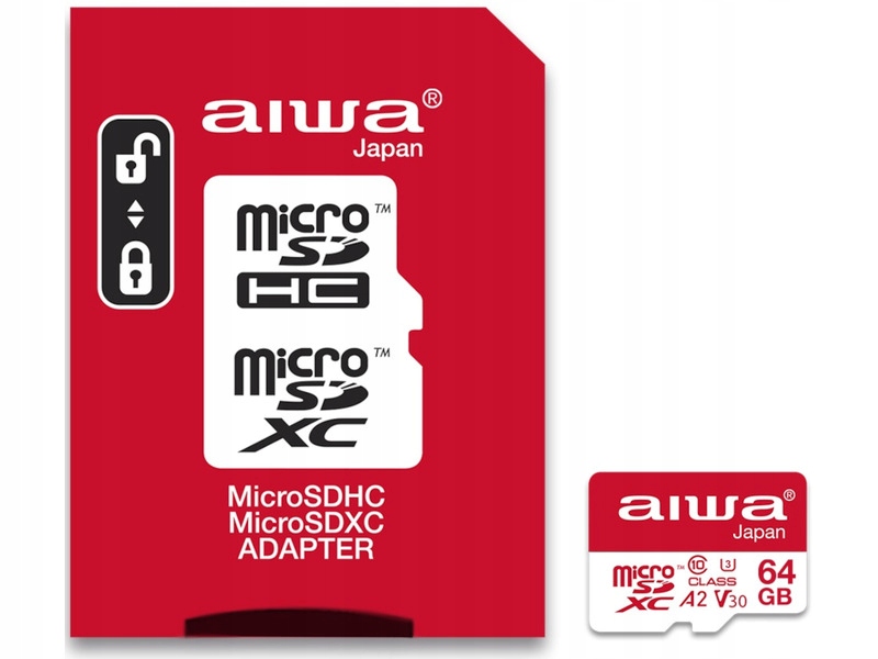

Karta pamięci Aiwa microSD 64GB Adapter