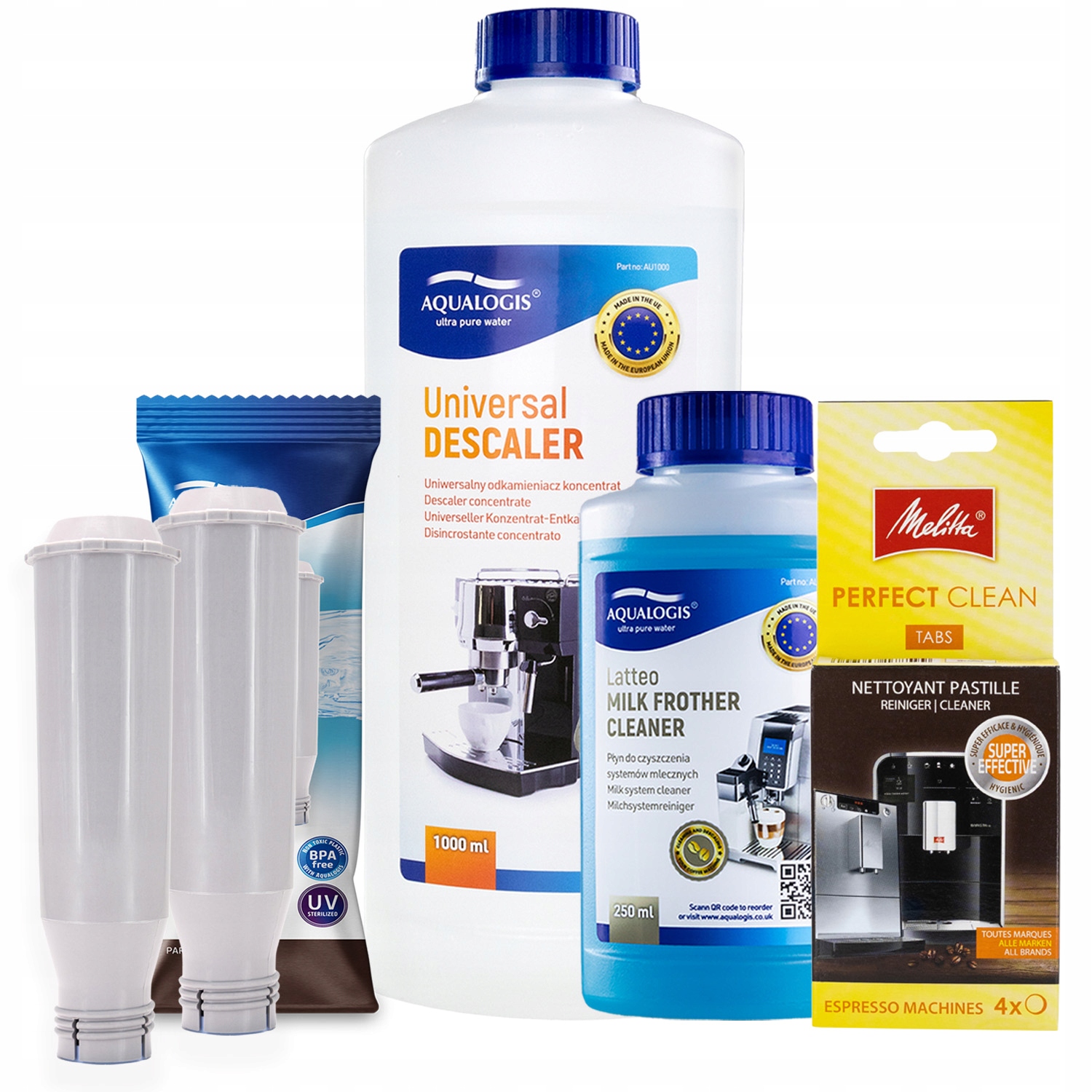 2x Filtr do kávovaru Melitta AL-TES46 UniDec 1L Tekutina 250 ml Tablety