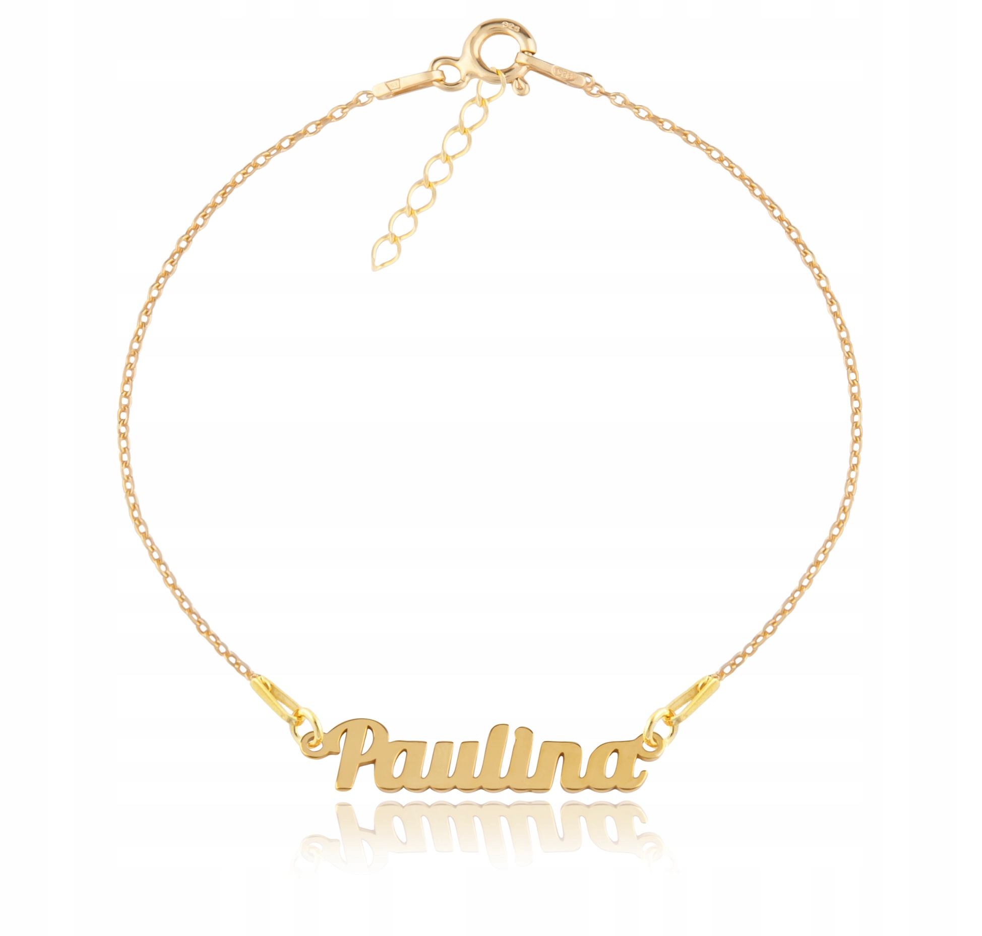 

Złota bransoletka z imieniem Imię Paulina SREBR925