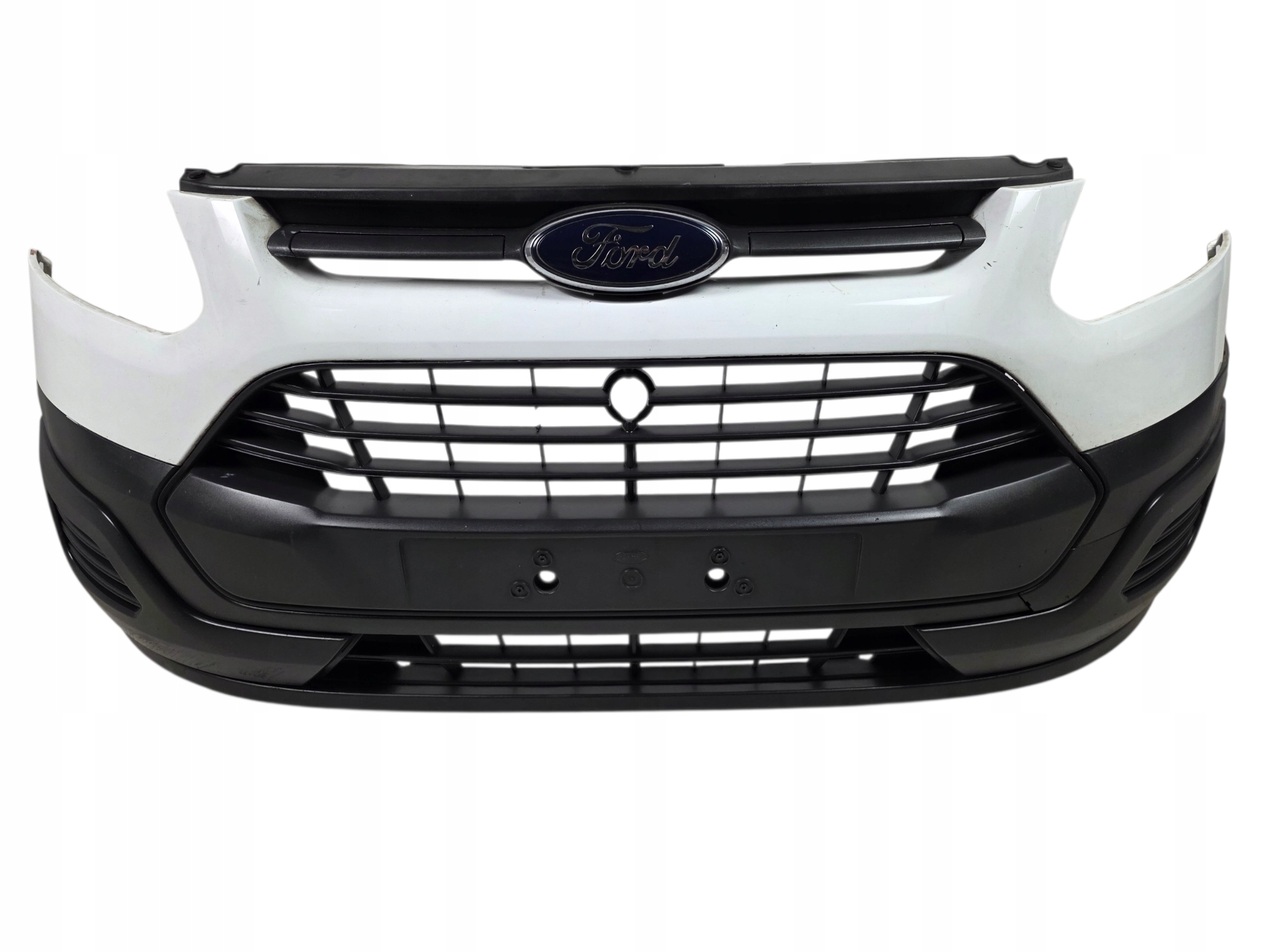FORD TRANSIT CUSTOM 2013 bumper front front complete colour BIALY