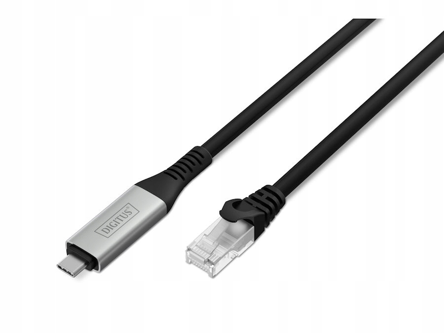 Adaptér síťová karta Usb-c RJ45 1Gbps kabel 10 m bez síťového konektoru