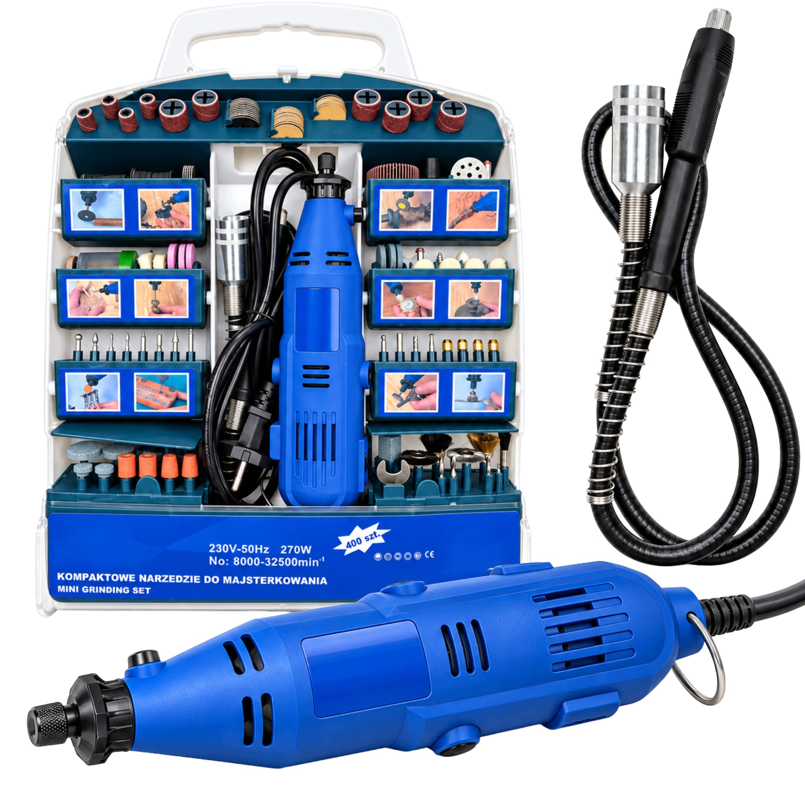 Mini Bruska Multibruska Multifunkční Zařízení 270W Váleček Kufr