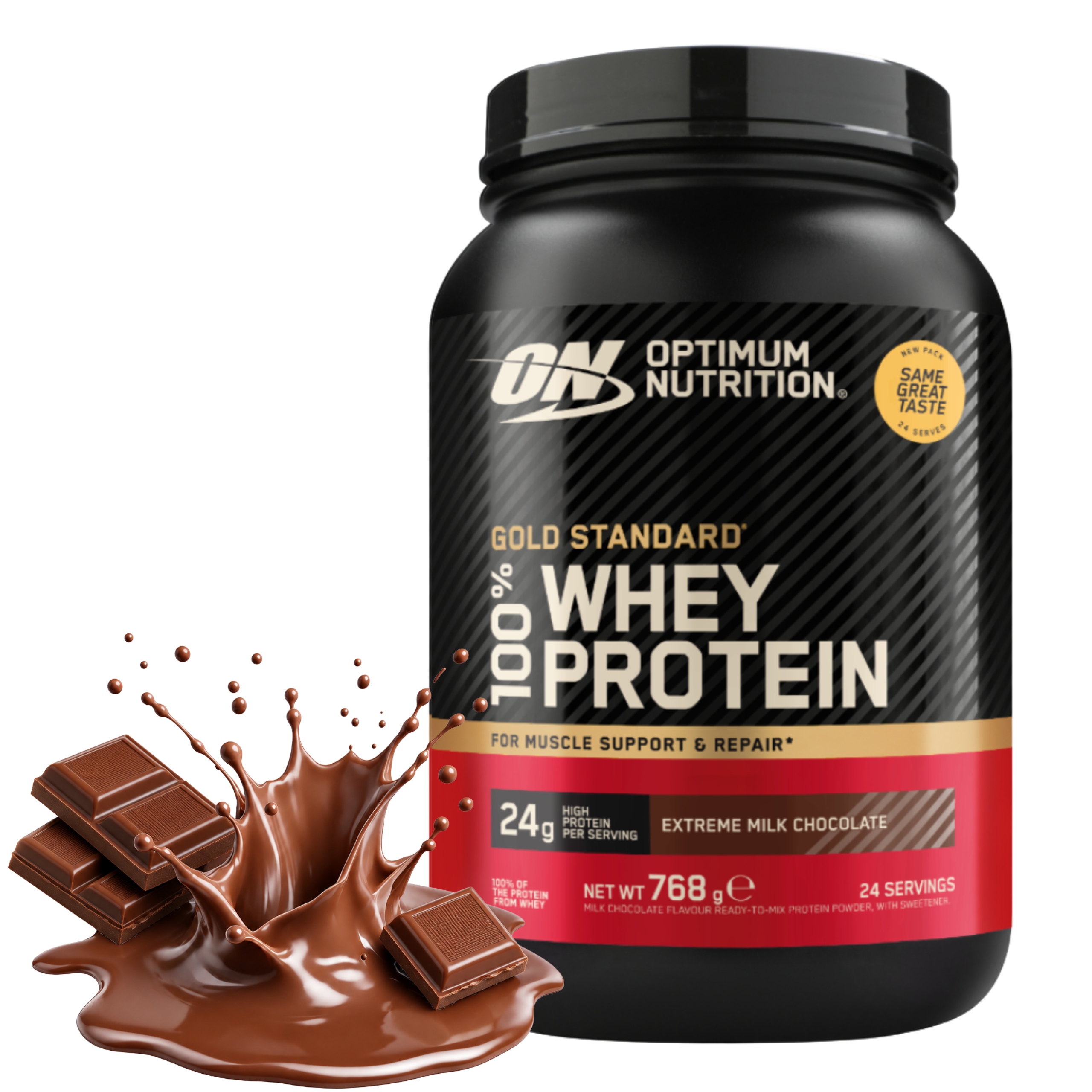 Protein Optimum Nutrition Gold Standard Whey 768 g Čokoláda Wpc Wpi 24p