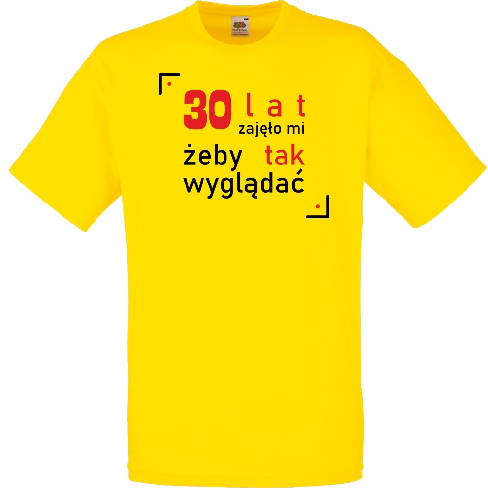 

Koszulka 30 lat urodziny M żółta jaskrawa