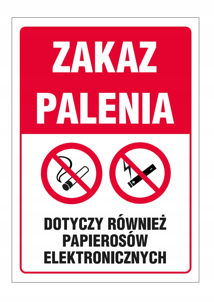 TABLICZKA - ZAKAZ PALENIA