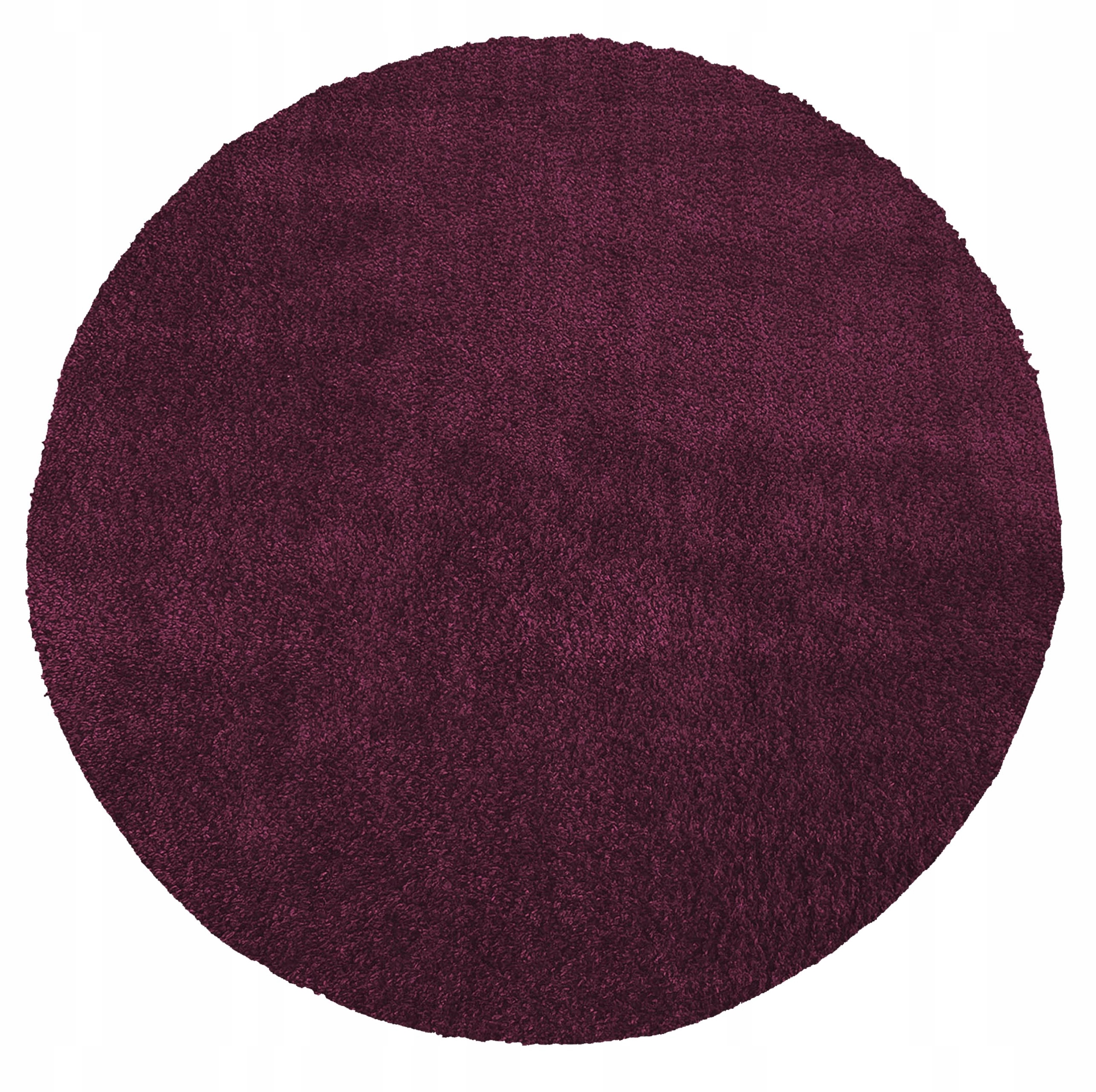 Pluszowy Dywan Alpaca Soft Koło Shaggy 100cm Burgundowy