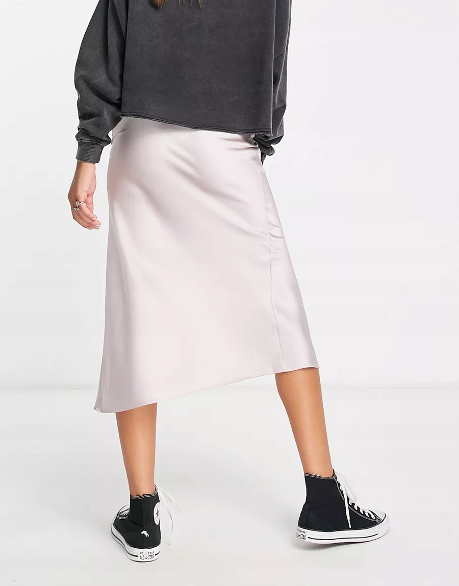 TOPSHOP SPÓDNICA SATYNOWA MIDI RÓŻOWA 38 RNN Marka Topshop