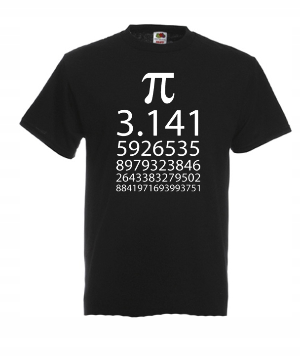 

XXXL Koszulka Męska Pi Liczba Matematyka Wzór