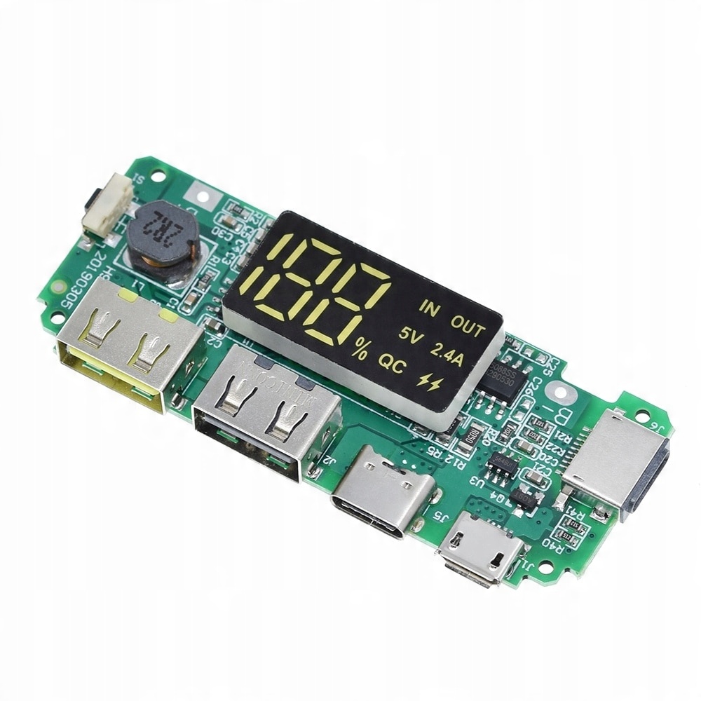 

Moduł powerbank Qc 2,4A Usb-c Lightning Bms LCD