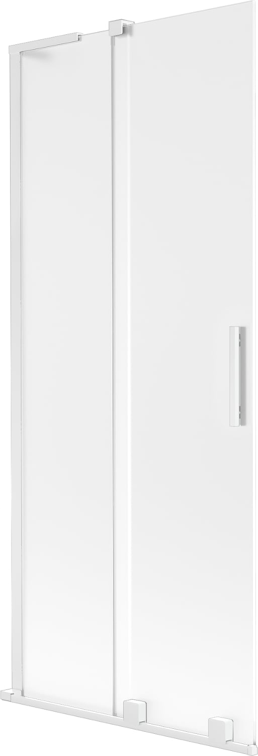 Mexen Velar L Parawan Nawannowy 2-SKRZYDŁOWY 85X150 CM Szron Biały