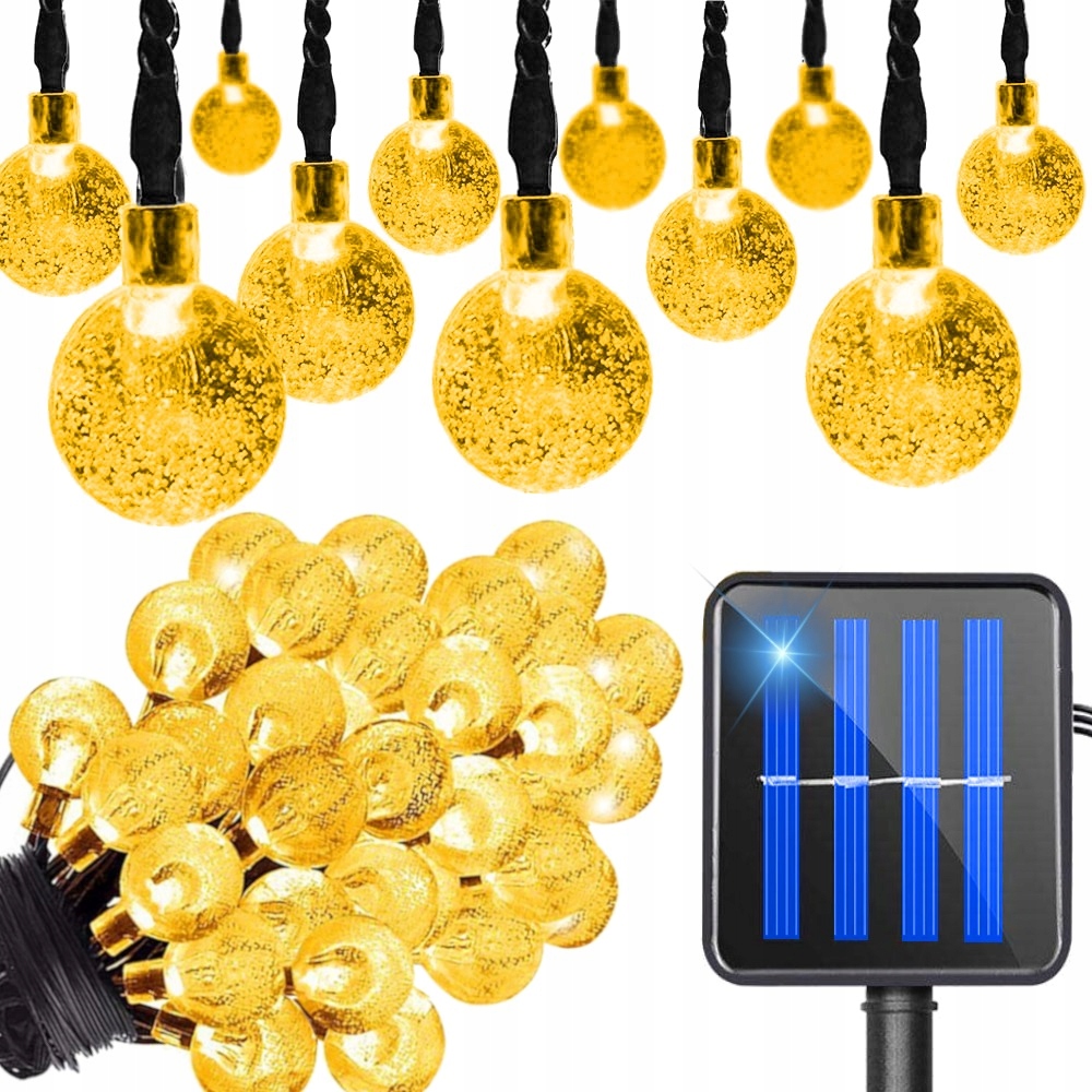 

Długa Girlanda Solarna Ogrodowa Solidne Kulki Led