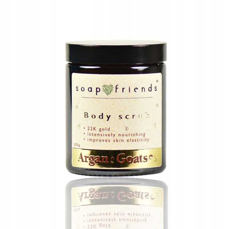 Rozświetlający Peeling do ciała ze Złotem Argan&Goats 200 ml Soap&Friends