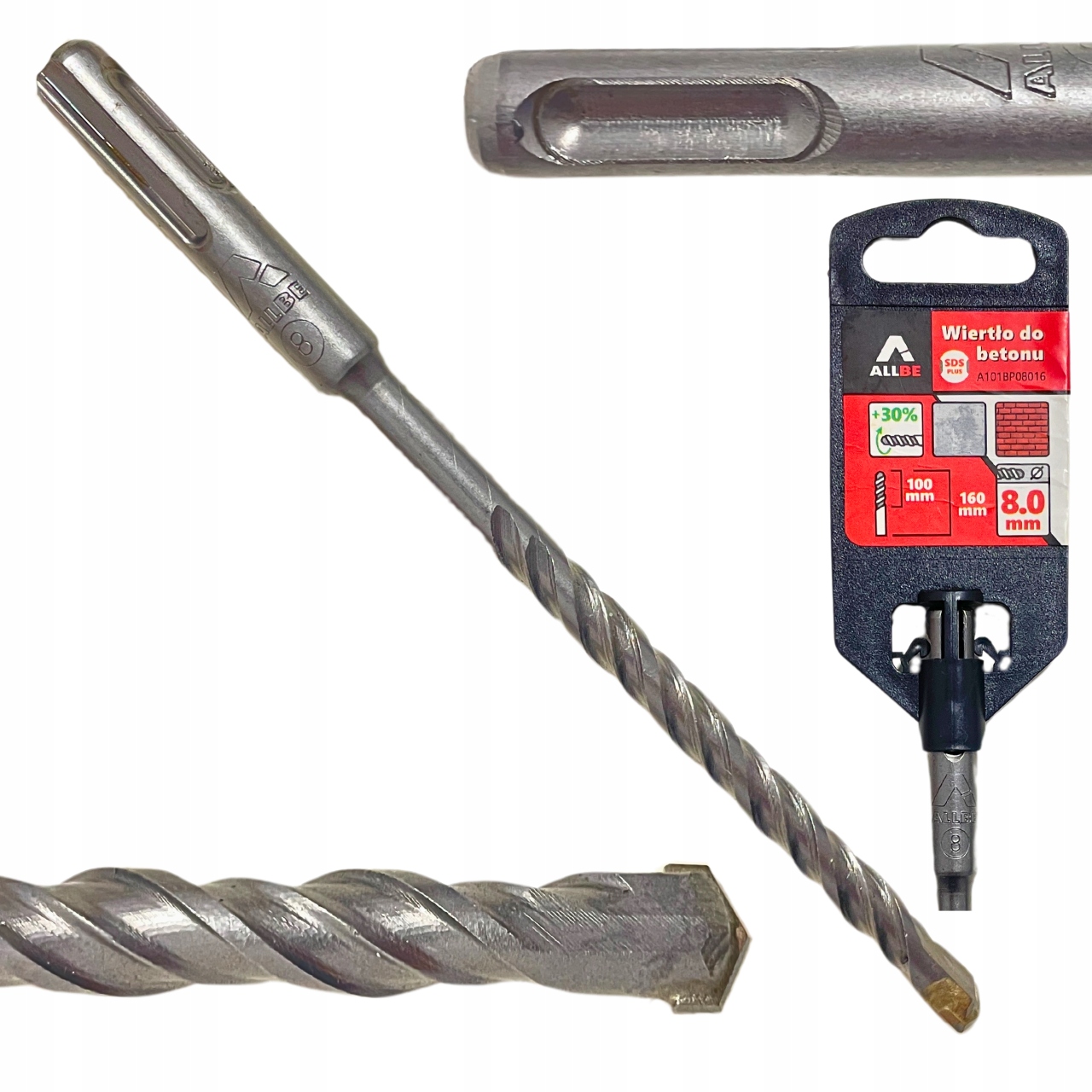 WIERTŁO DO BETONU MURU 8.0x160MM SDS-PLUS PRO