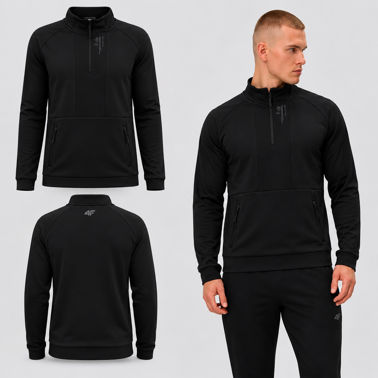 Bluza Męska Treningowa 4F Sportowa Szybkoschnąca S M628 SS26