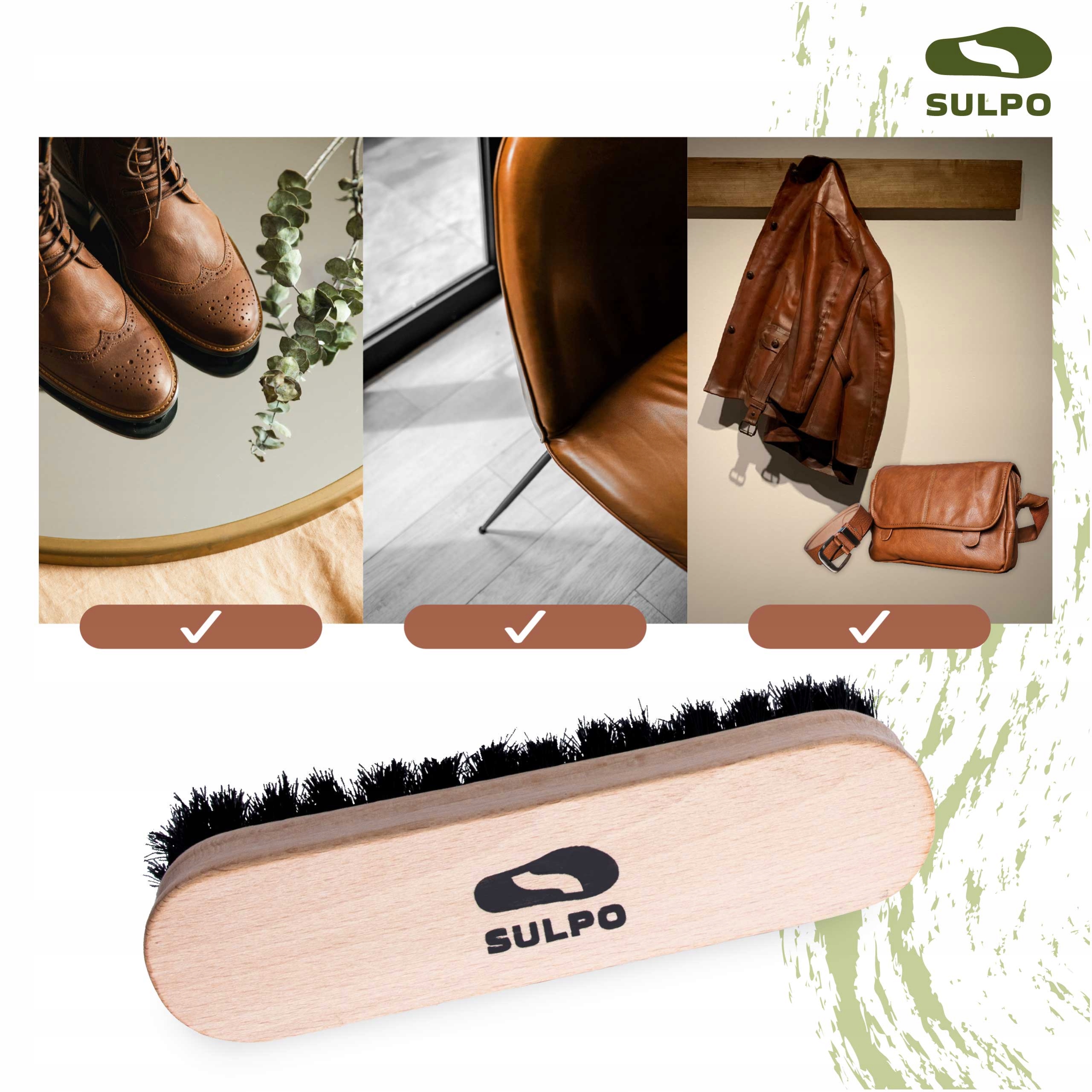 Szczotka Polerka do butów z miękkim włosiem dł.17 Płeć uniseks