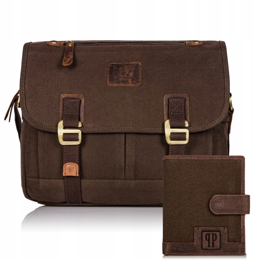 

Zestaw Męski Torba Męska T-17 Vintage I Portfel Sk