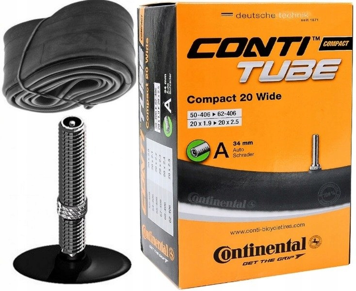 Dętka Continental 20 1,9 2,0 2,1 2,15 2,20 2,25 2,30 2,35 2,40 2,50 AV-34mm