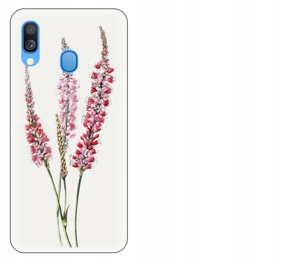 

Etui pokrowiec Samsung Galaxy A40 Kwiat różowy akw