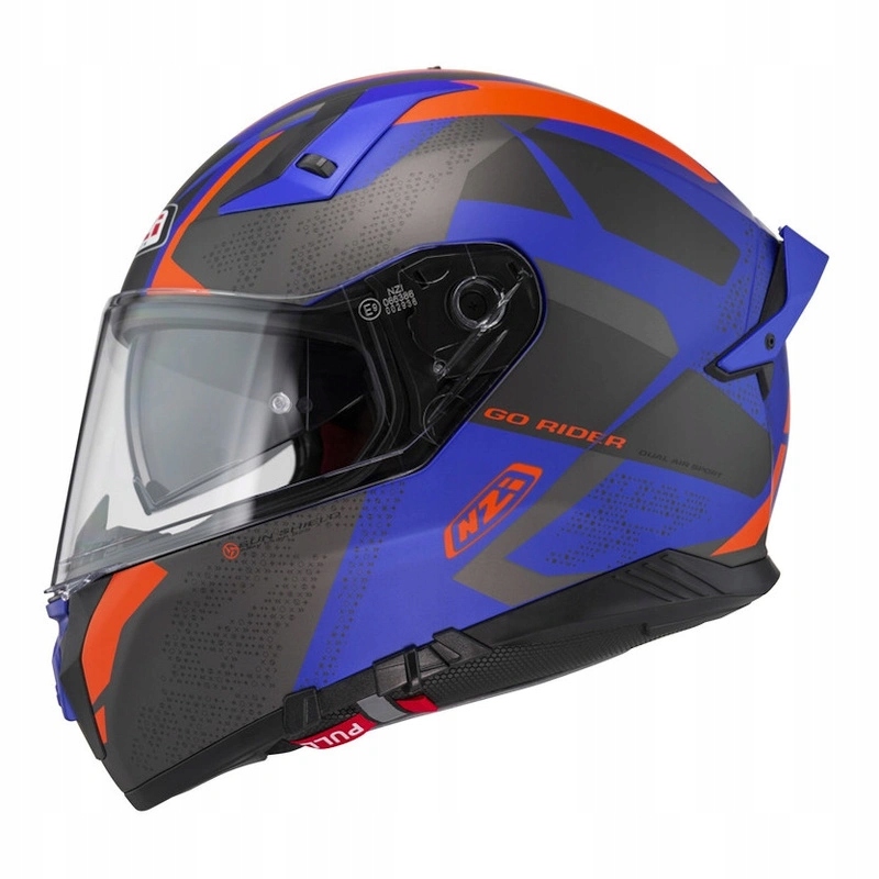 Helma Nzi Go Rider Stream Duo Trident Blue Antracite Orange Matt Darčeky