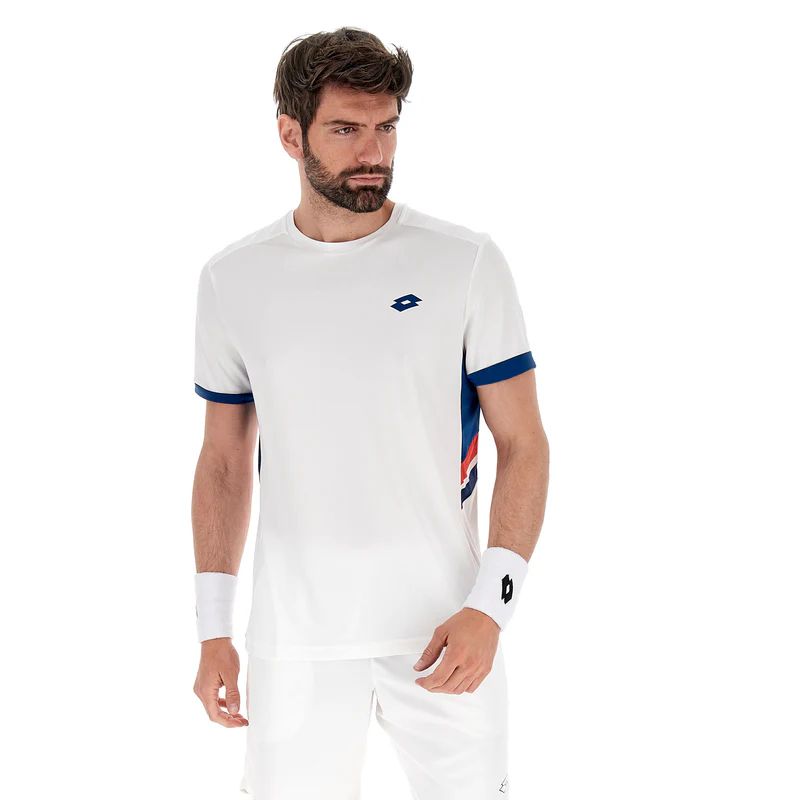 Koszulka Tenisowa Męska Lotto Squadra III Tee Men Bright White L