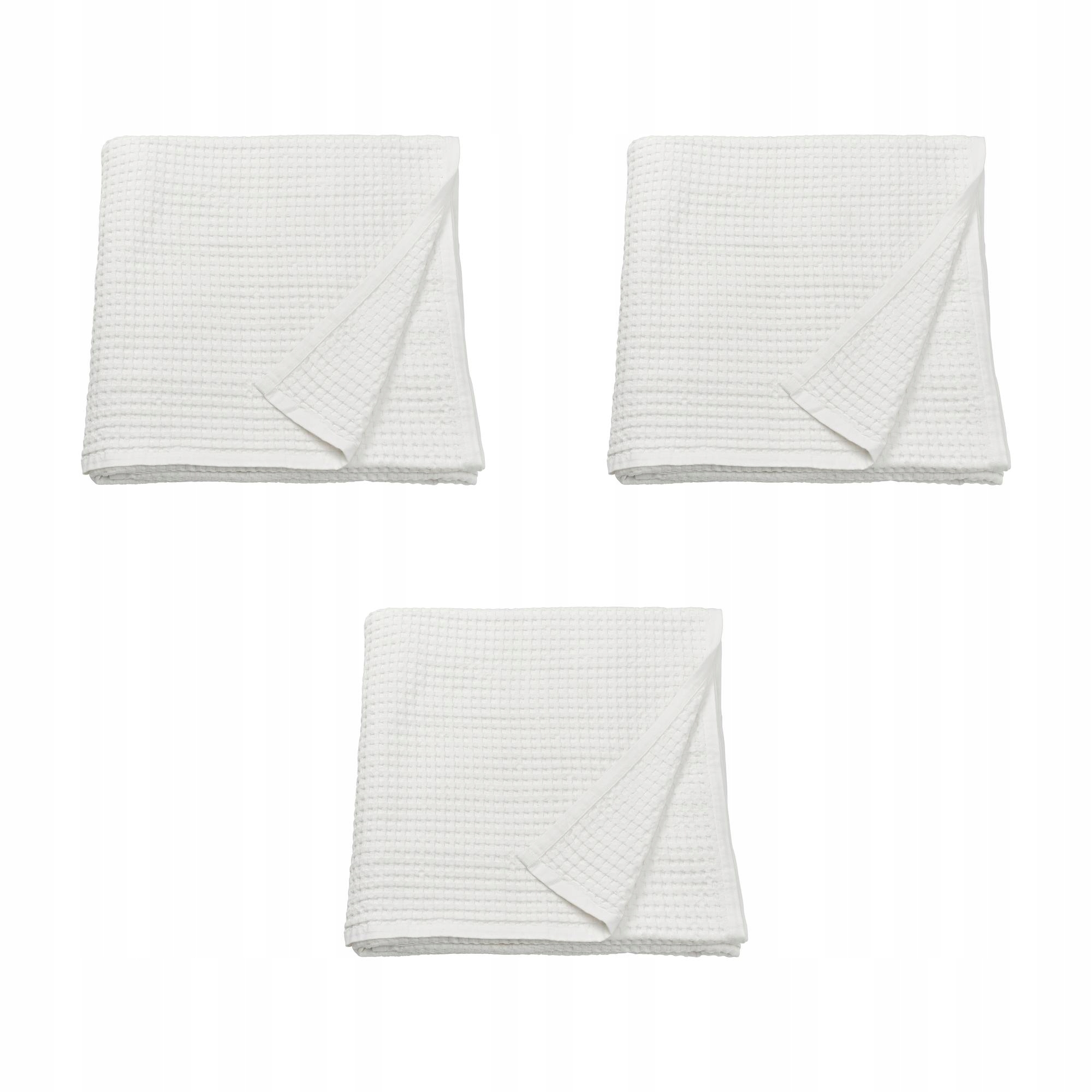 3 ks Přehoz bílý 150 x 250 cm bavlněný Pelartuja