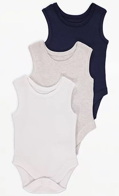 

George Body bez Rękawa 3szt 9-12m 74-80cm Granat
