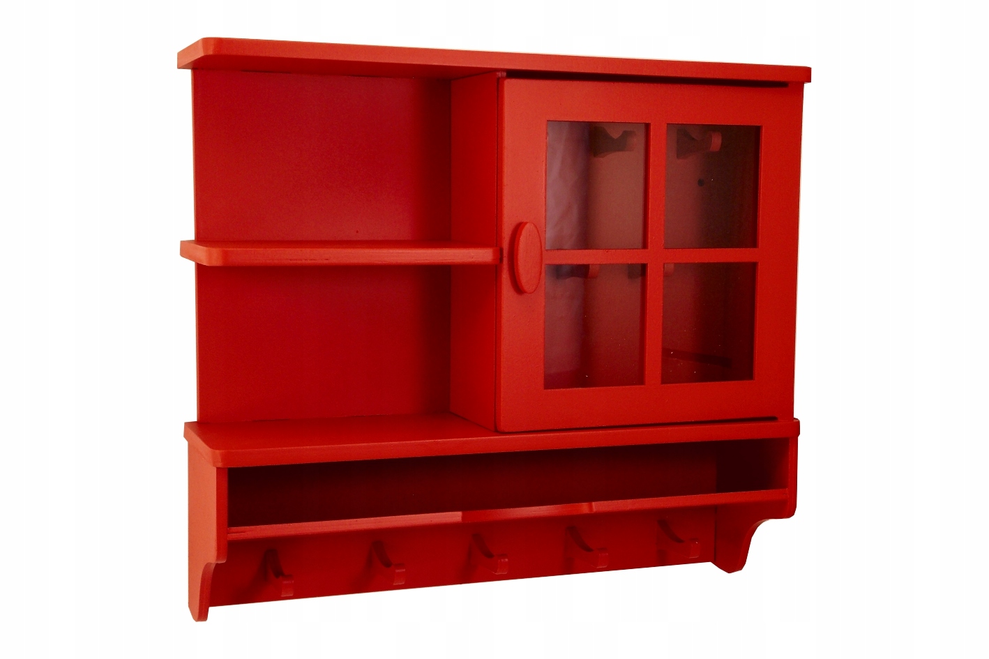 SZAFKA, SKRZYNKA NA KLUCZE Z PÓŁKAMI CZERWONA WYBÓR