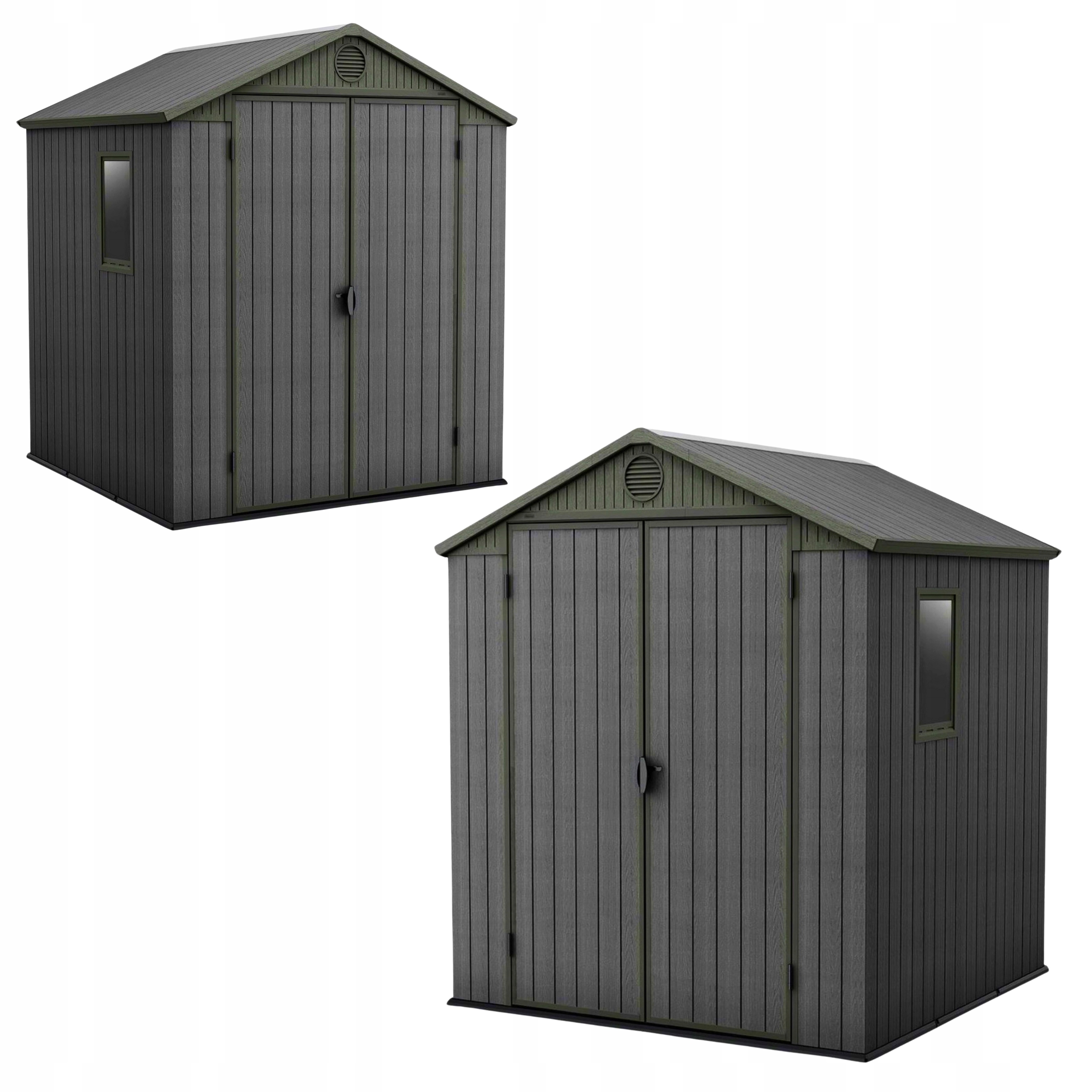 Domeček na nářadí Voděodolný Pevný Jednoduchý Montáž 6x6 182x190 cm Šedý
