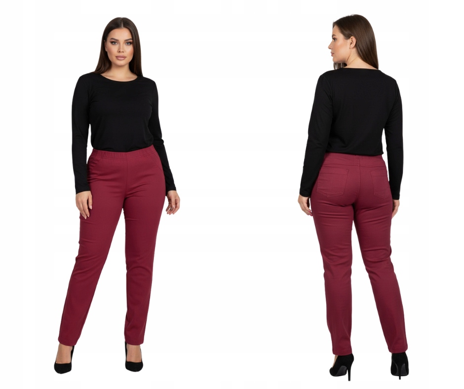 Kalhoty Cevlar rovné nohavice barva vínová velikost 44