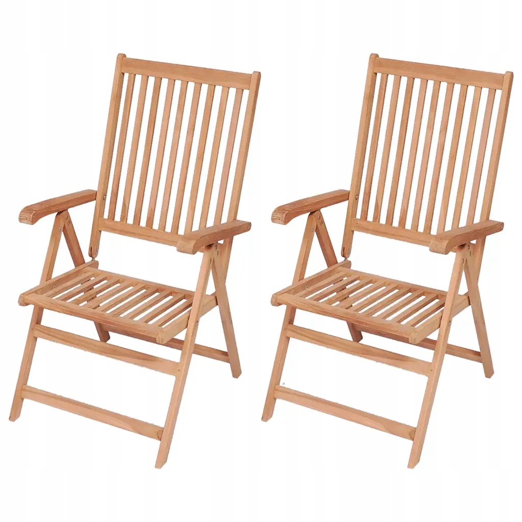 Polohovatelné zahradní židle 2 ks masivní teak Hnědá 43029