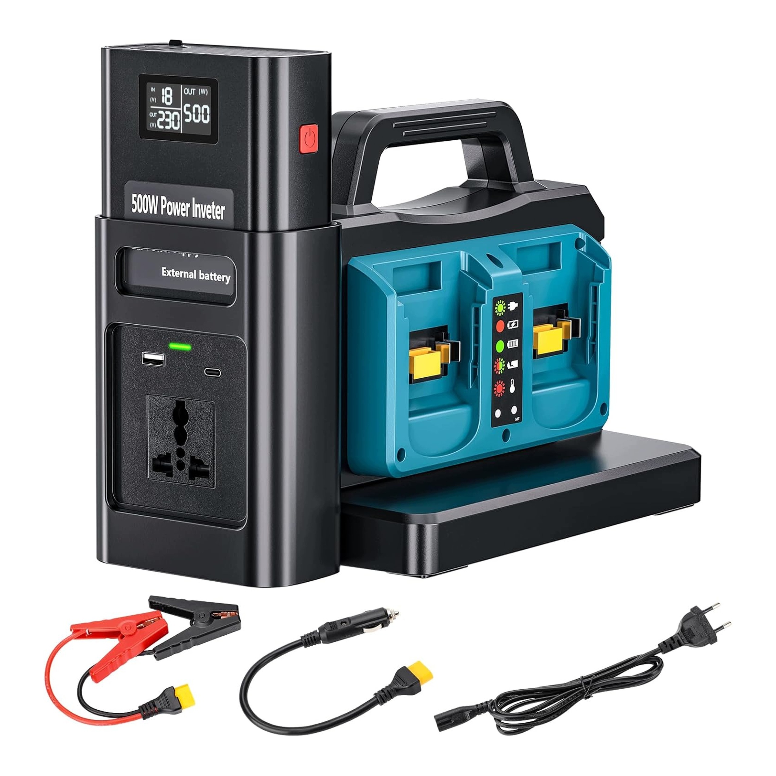Akumulátorová nabíjačka Menič napätia 500W 18V Makita Čistá vlna