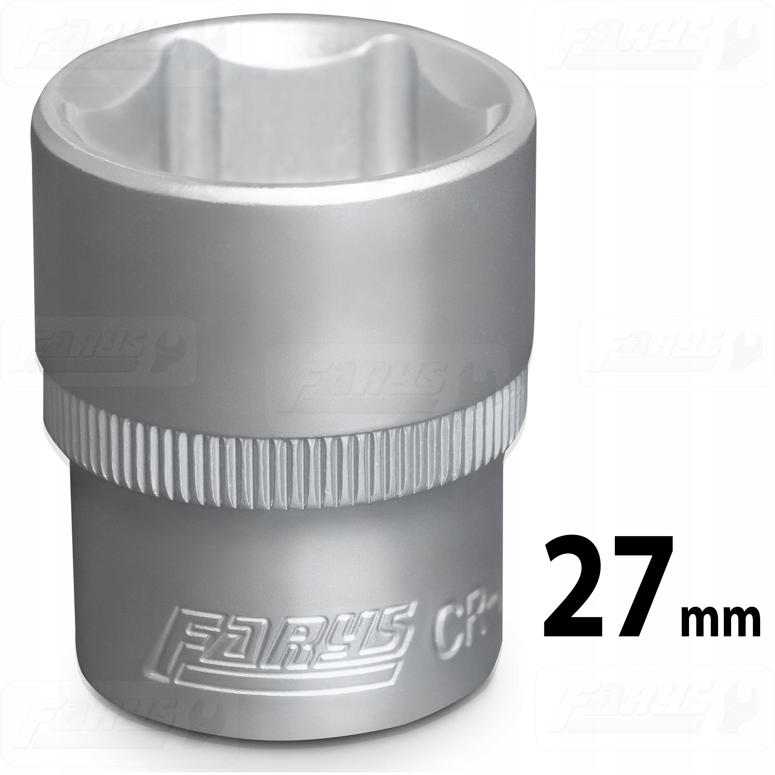Nasadka 27mm 1/2" Sześciokątna Krótka 6-kątna CrV Mocna Farys FR1220