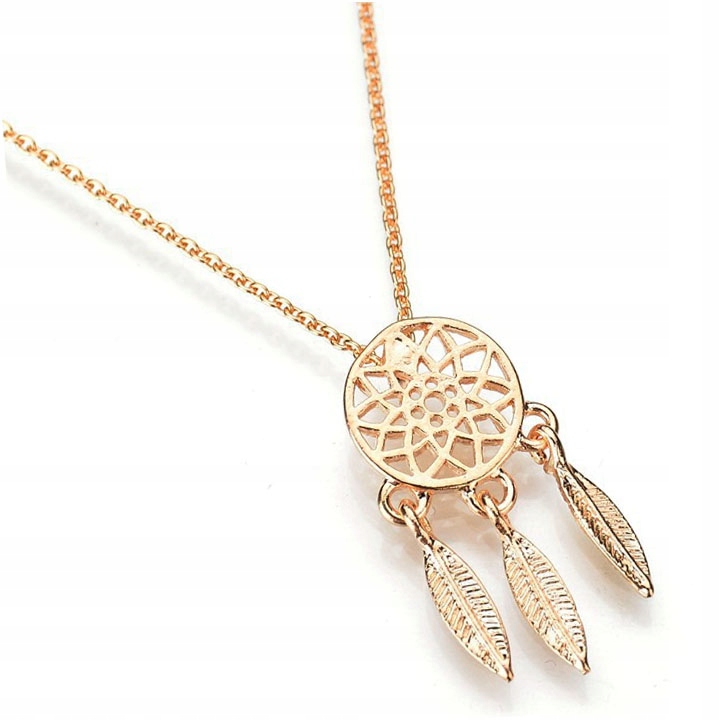 

Celebrytka Naszyjnik złoty łapacz snów choker boho