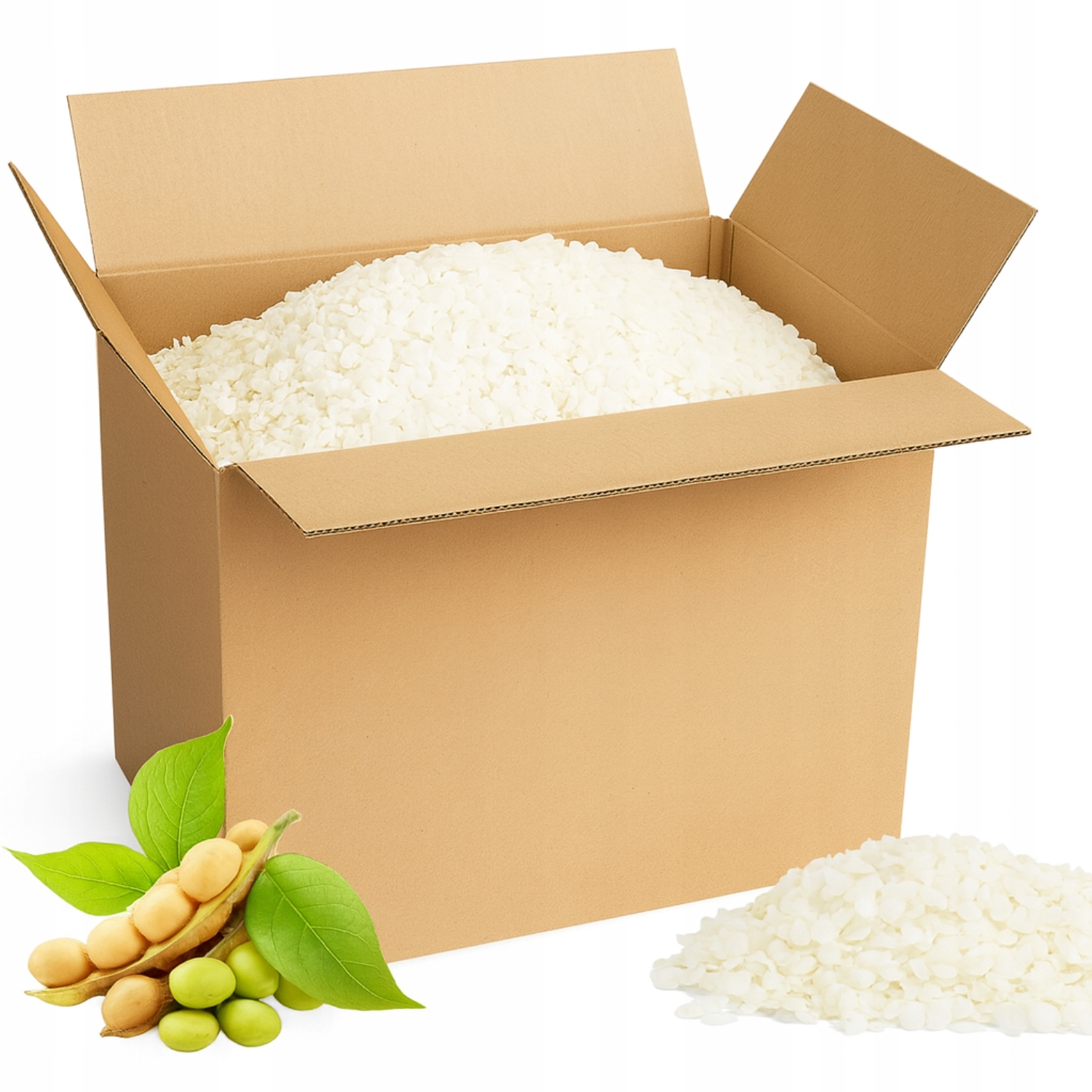 Sójový vosk na zalievané masážne sviečky prírodný Vegan Diy 20 kg