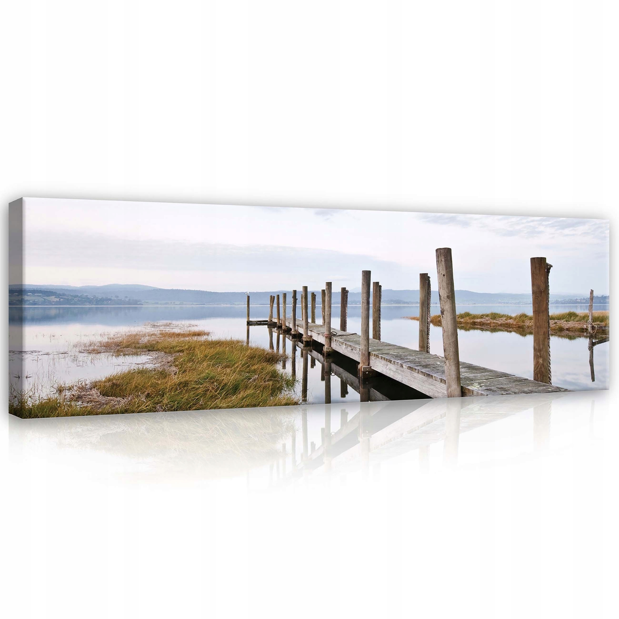 Obraz 145x45 klid ticho příroda přístav voda odraz Tasmánie dřevěný