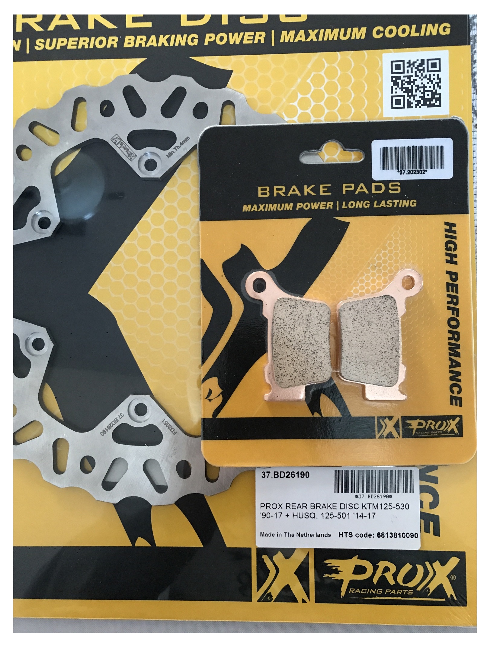 PROX TARCZA HAMULCOWA KLOCKI TYŁ KTM EXC_125_250