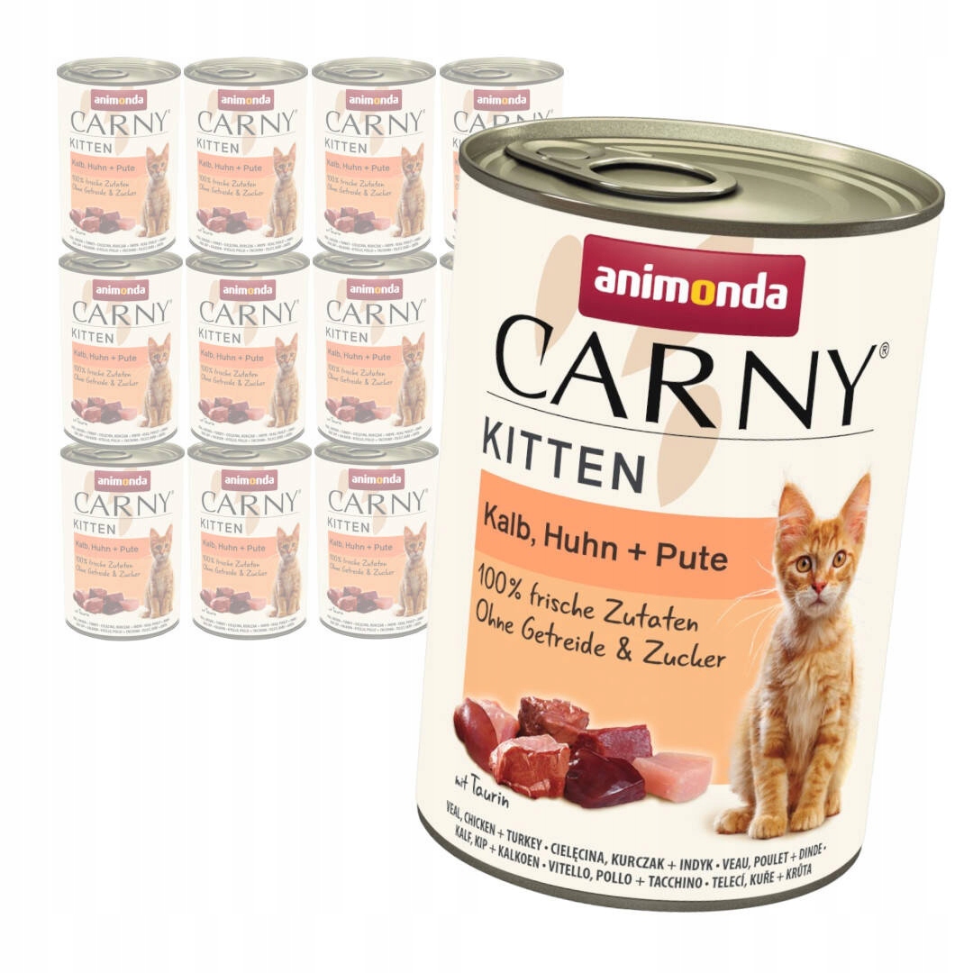 Levně Animonda Carny Kitten 12x400g Krmivo telecí kuře Krůta