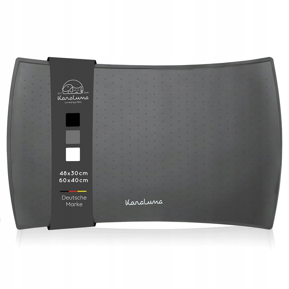 Karaluna Premium Silikonová podložka pod misku 60x40 cm Šedá Kurvig